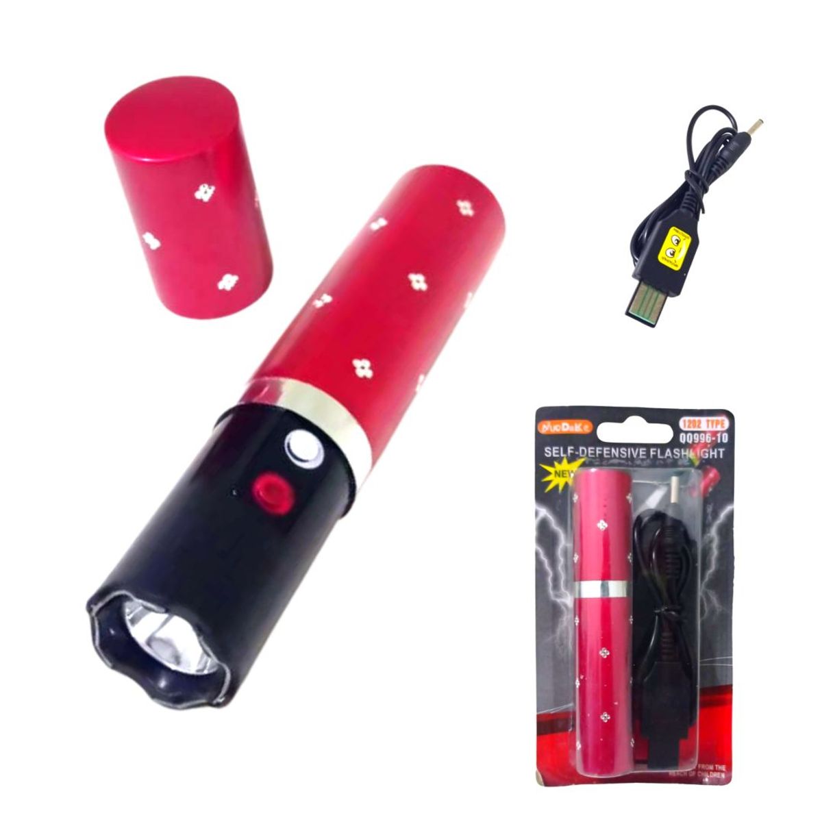 GENERICO - Mini Linterna Táctica de Aluminio Potente Recargable de modelo 1202