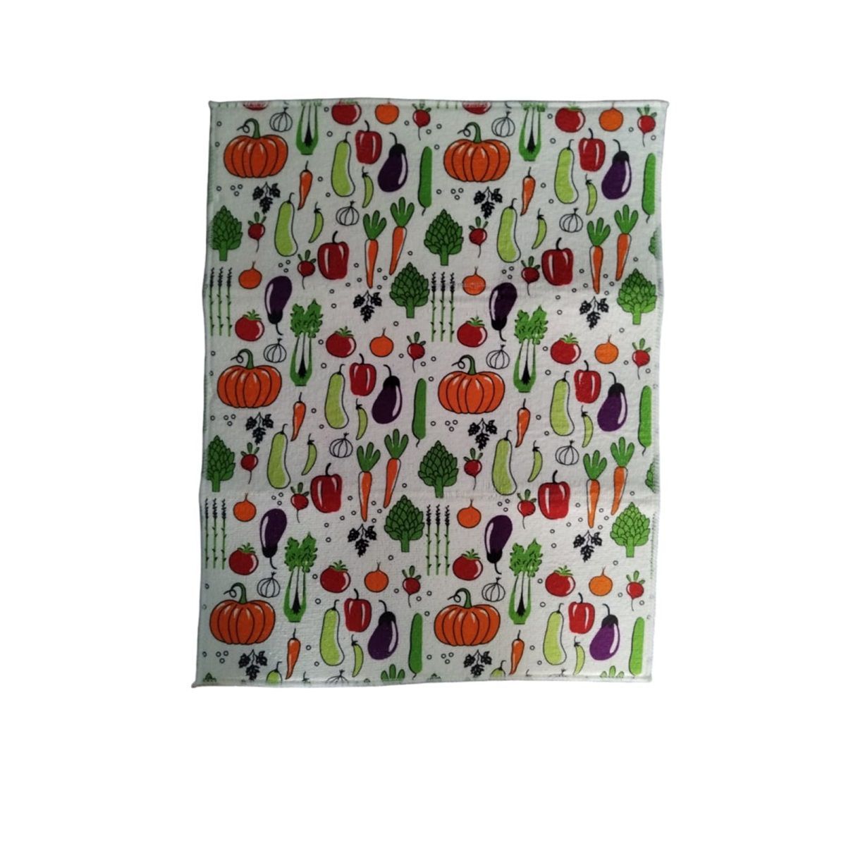 GENERICO - Set de 2 Tapetes Cocina Escurridor De Platos con diseño verduras 58 x 38 cm