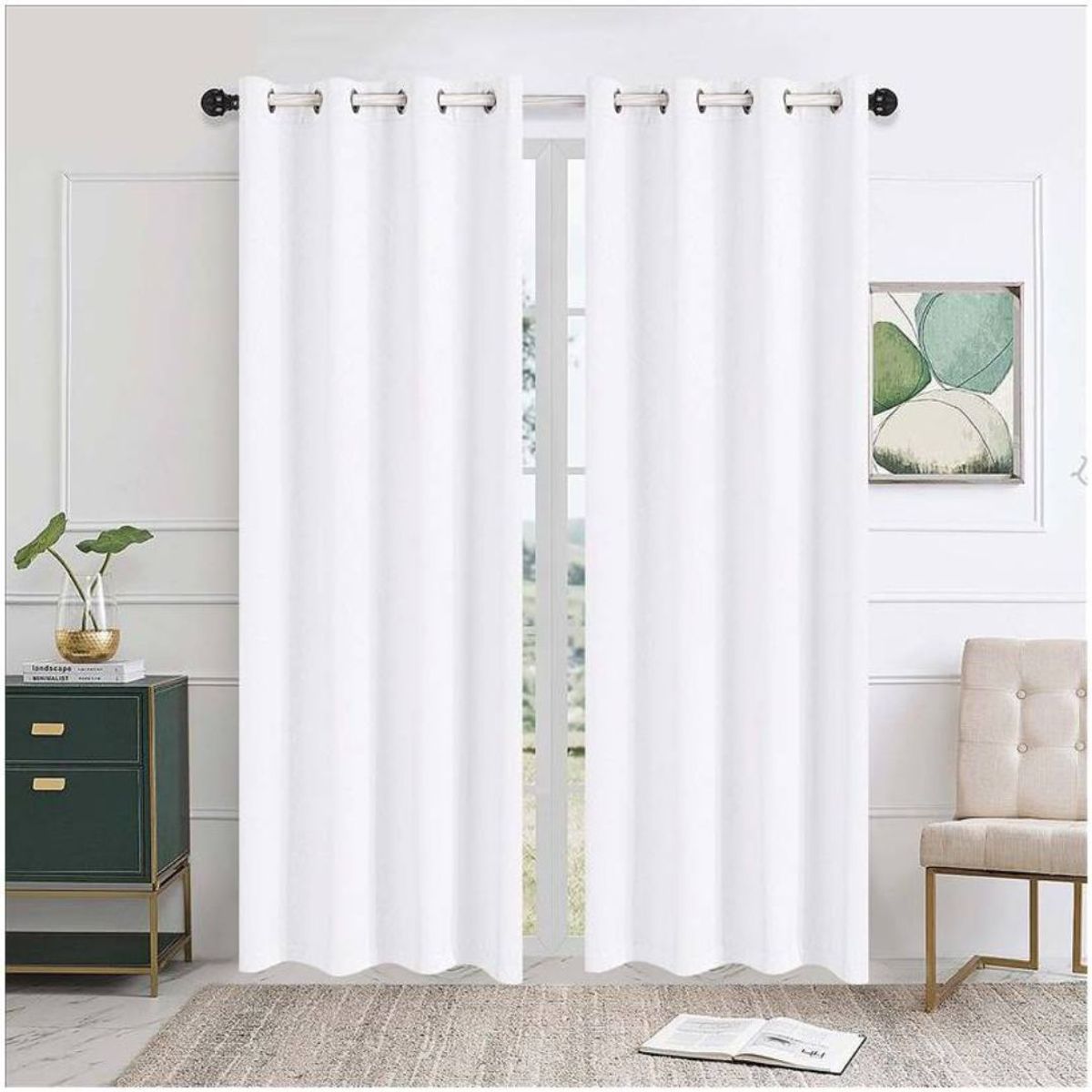 CASATEX - SET DE CORTINAS JACQUARD BLACKOUT 140 x 220CM/ 2