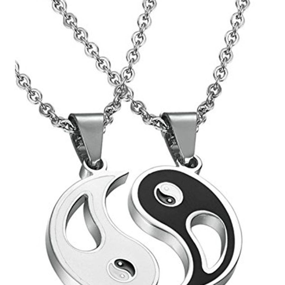 GENERICO - Collares Parejas De Acero Inoxidable Unisex Yin Yang