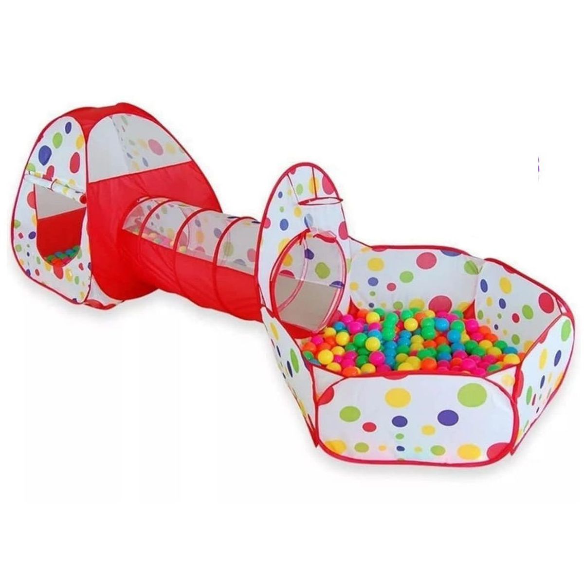 EVERBEST - Carpa de Niño de Campo 3 en 1 Rojo 253 x 79 x 88 cm