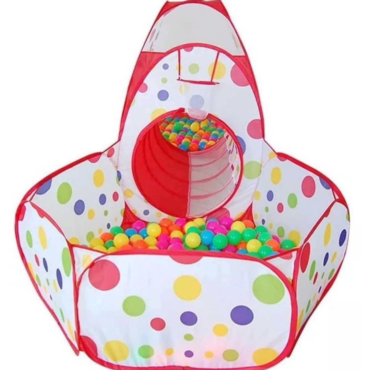 EVERBEST - Carpa de Niño de Campo 3 en 1 Rojo 253 x 79 x 88 cm