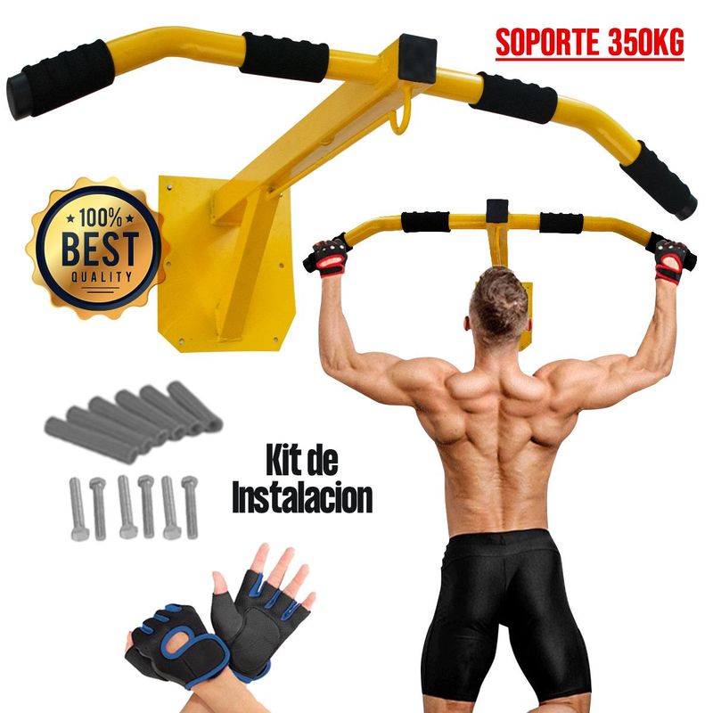 HOLGU - Rack  Barra Dominadas  Guantes