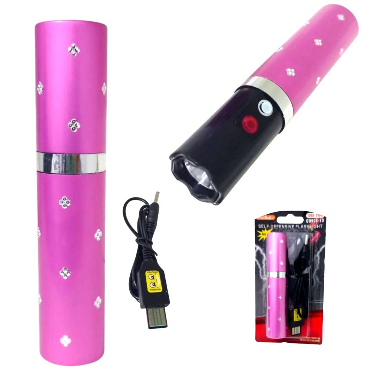 GENERICO - Mini Linterna Táctica de Aluminio Potente Recargable de modelo 1202