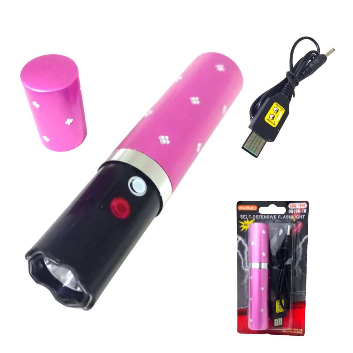 GENERICO - Mini Linterna Táctica de Aluminio Potente Recargable de modelo 1202