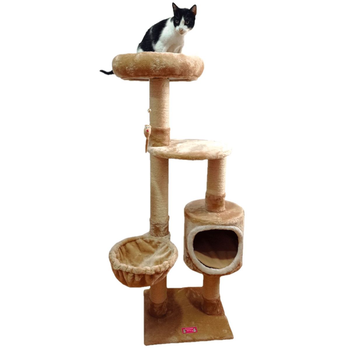 DISCOVERY PETS - Gimnasio Para Gatos Venecia 4 Pisos Beige