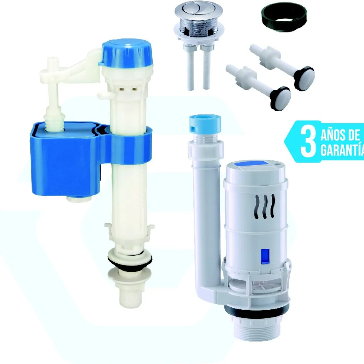 GALEZ - Accesorio completo para inodro dual con boton Two Piece