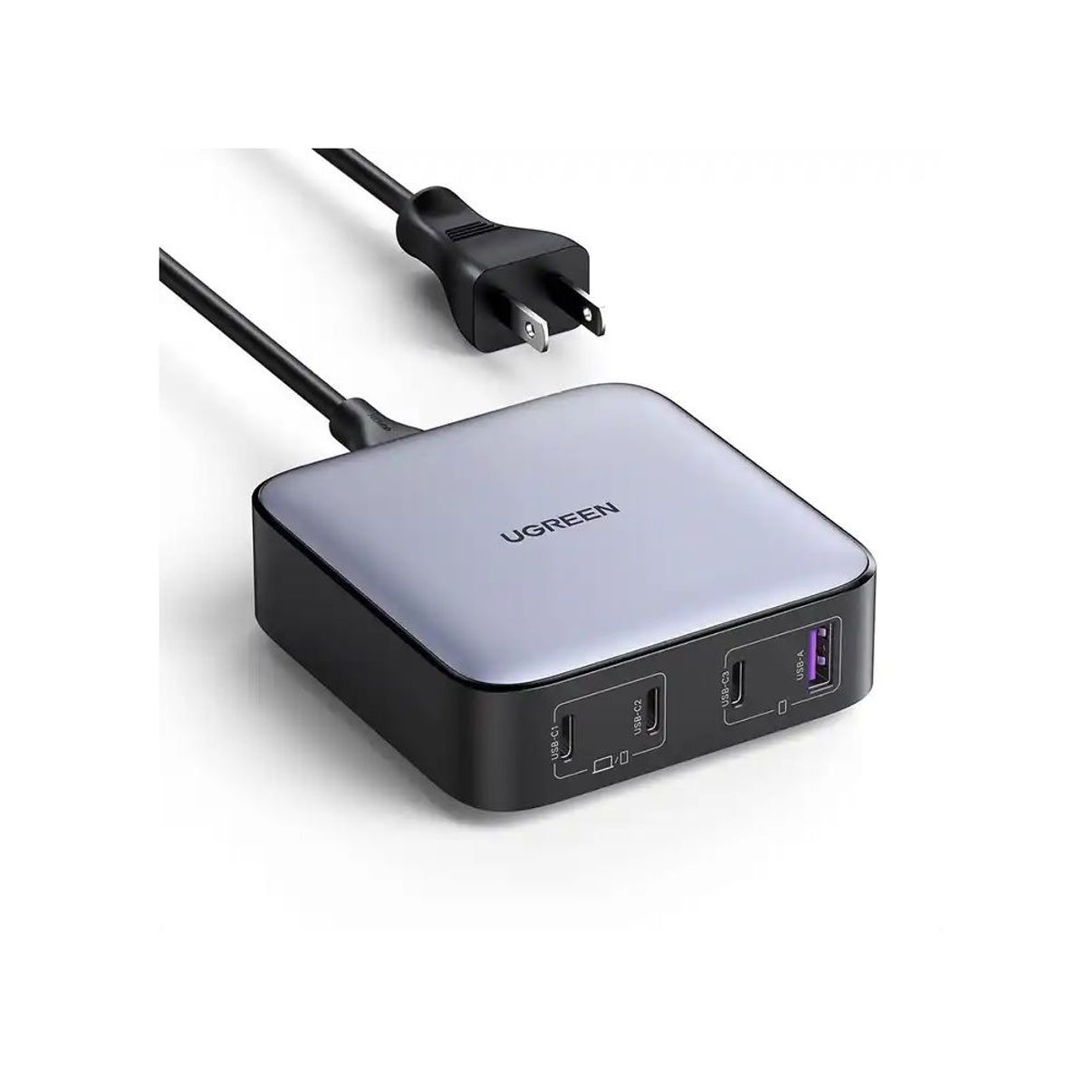UGREEN - Cargador UGREEN 100W 3 USB-C, 1 USB-A, GaN, PC, MacBook Pro, Phone 14