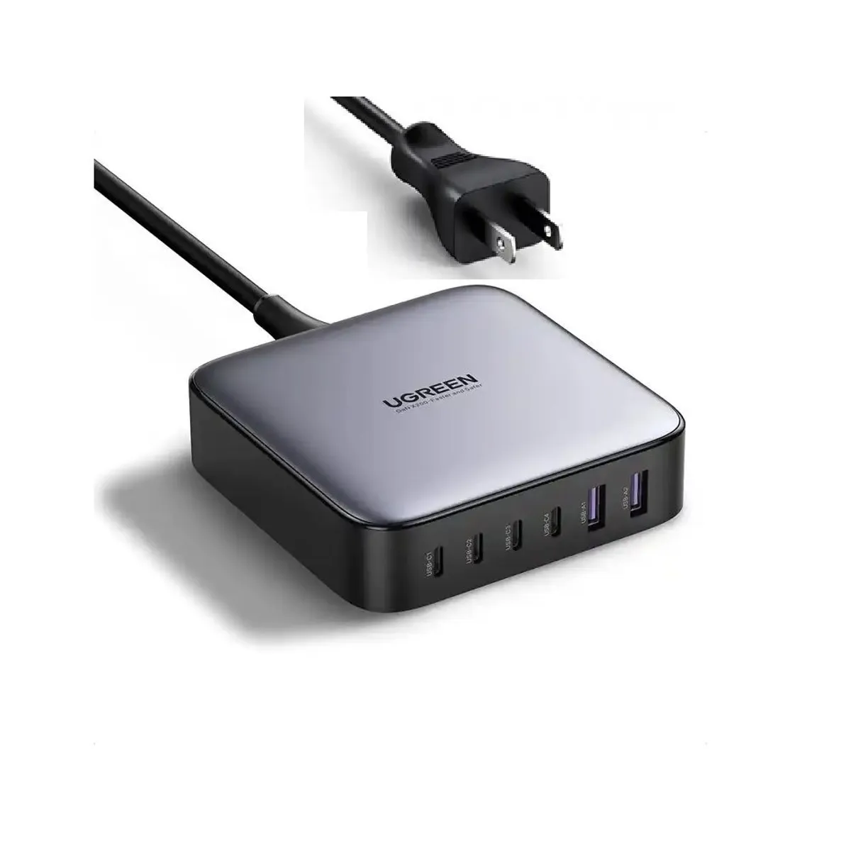 UGREEN - Cargador UGREEN de 200W, USB C, 6 puertos, GaN PD, Carga rápido