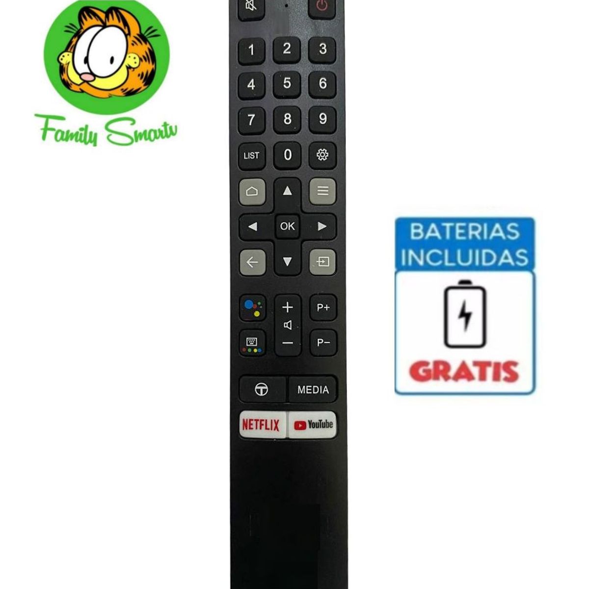 UNIVERSAL - Control Remoto Tcl Generico Smart Modelo RC901V Pilas