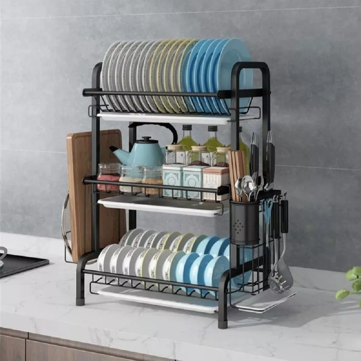 GENERICO - ESCURRIDOR DE PLATOS DE 3 NIVELES