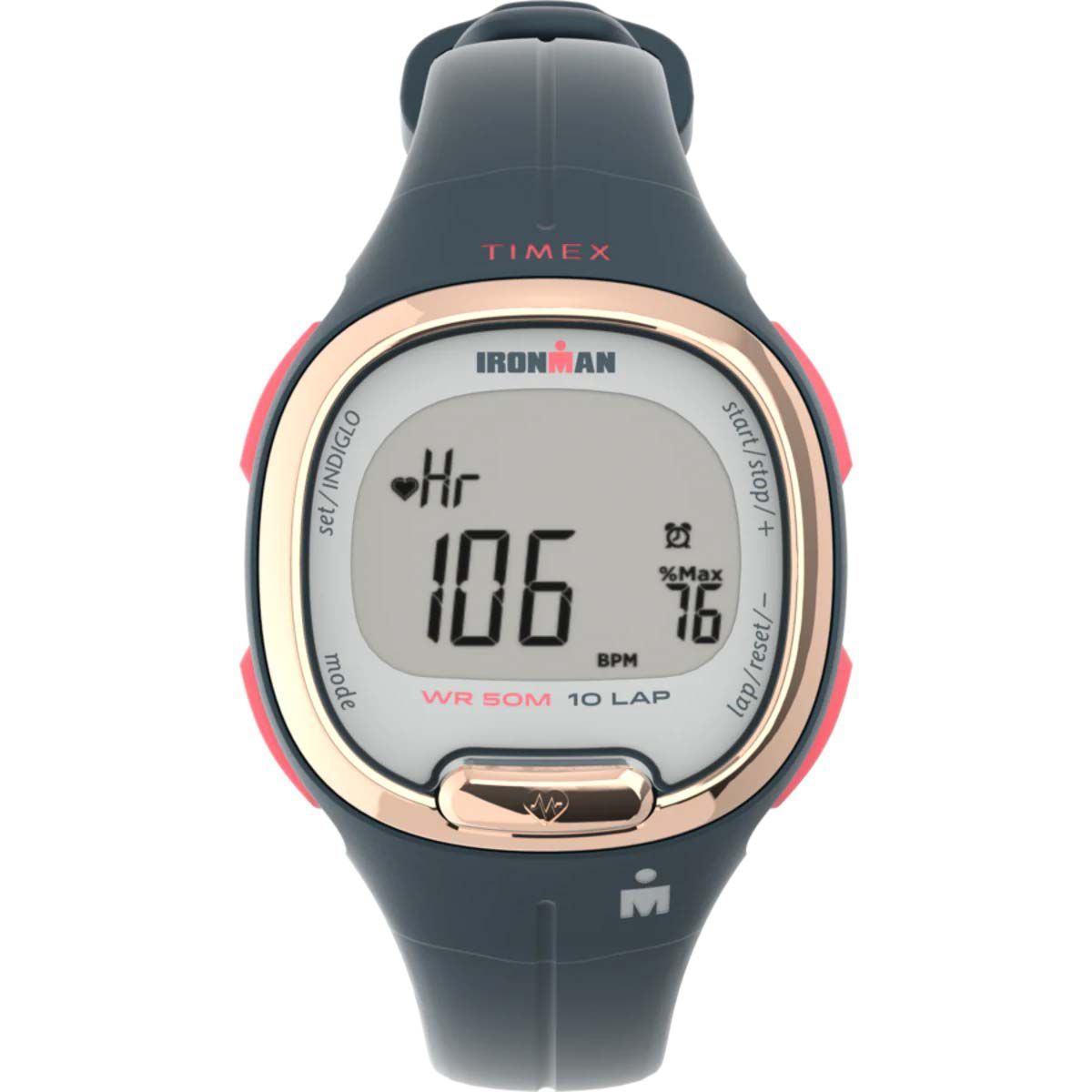TIMEX - Reloj Timex IRONMAN HeartFIT Transit Digital Indiglo Dama - Azul