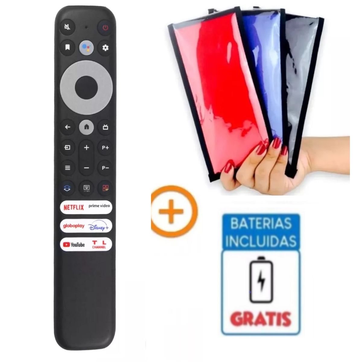 UNIVERSAL - Control remoto de para TV inteligente TCL RC902V  Funda