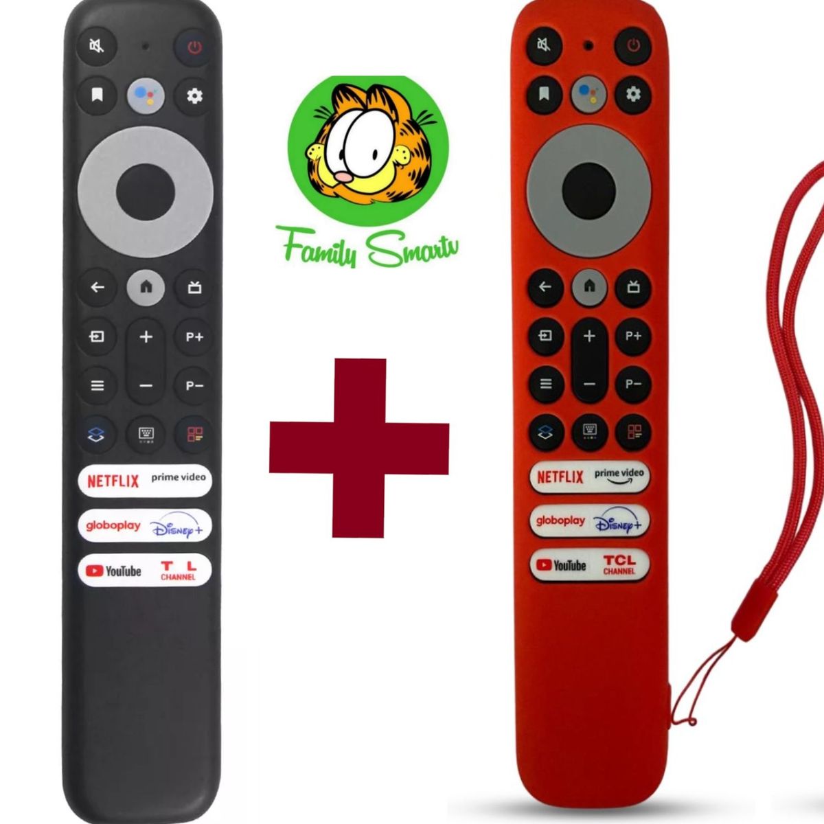 UNIVERSAL - Control remoto de para TV inteligente TCL RC902V  Funda Roja
