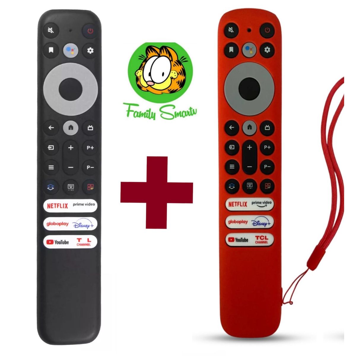 UNIVERSAL - Control remoto de para TV inteligente TCL RC902V  Funda Roja