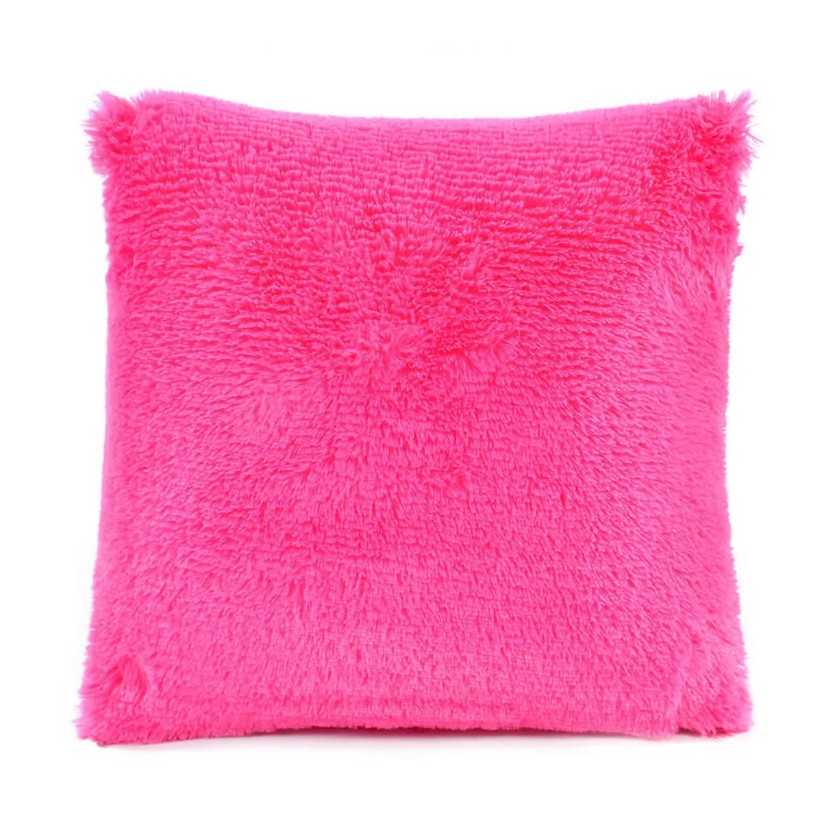 GENERICO - COJIN CUADRADO PELO LARGO 35X35 FUCSIA
