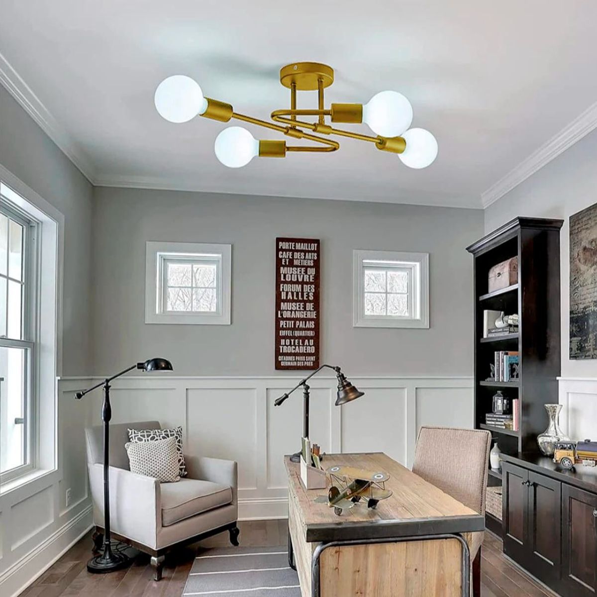 GENERICO - Lámpara Colgante Style Luces, Incluye 4 Focos