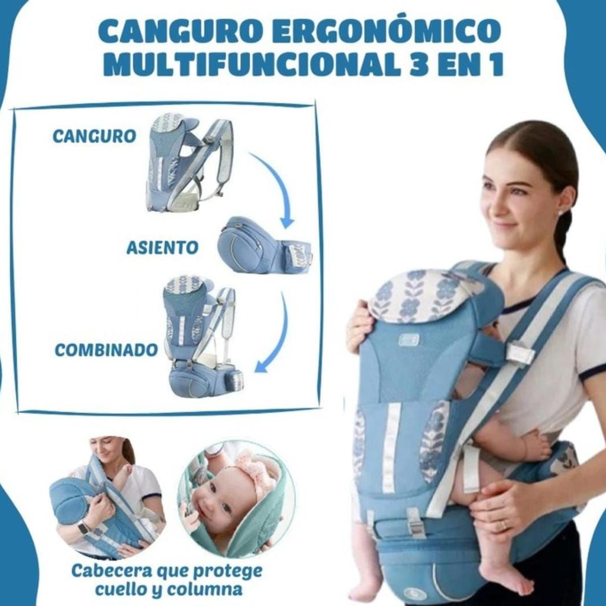GENERICO - CANGURO ERGONOMICO MULTIFUNCIONAL