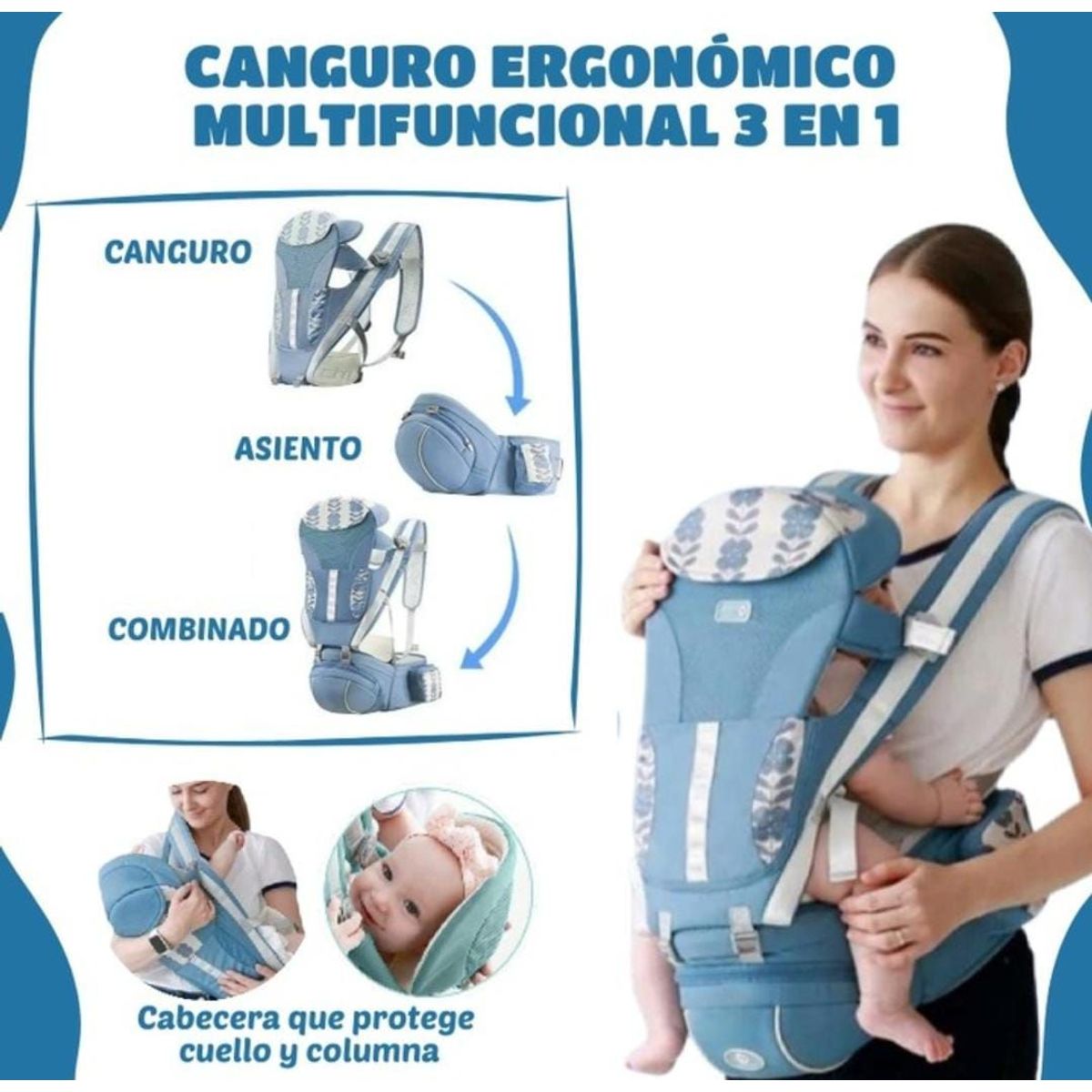 GENERICO - CANGURO ERGONOMICO MULTIFUNCIONAL