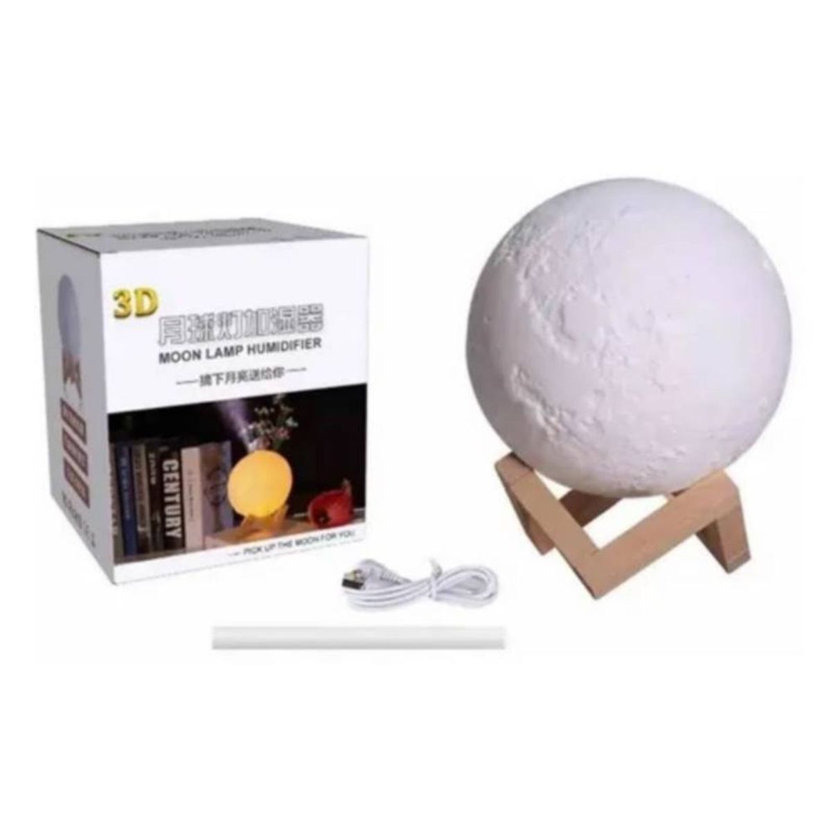 Lampara Led Humidificador Aromaterapia Luna Difusor 880ml, marca GENERICO - Foto 2