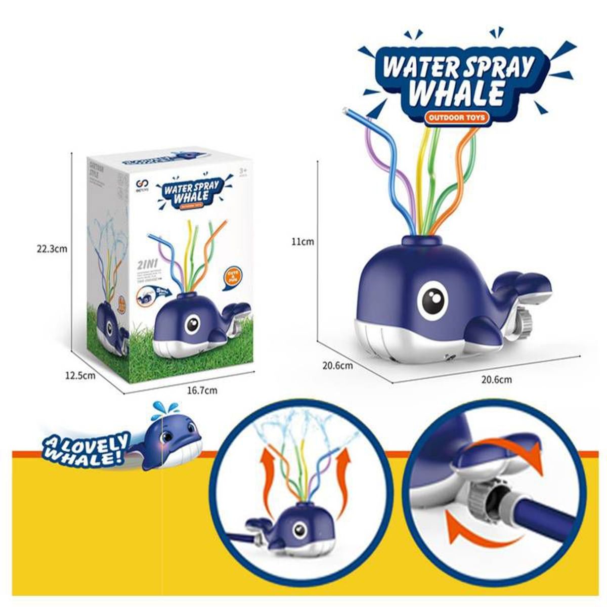 GENERICO - Rociador Ballena De Agua Al Aire Libre Niños Juguetes Niños