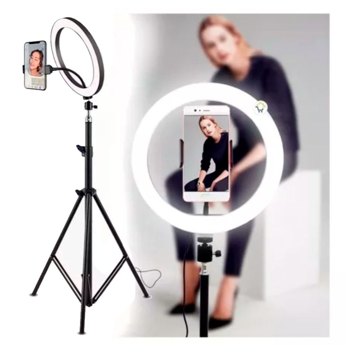 IMPORTADO MC - Aro Luz Led 45 CM iluminacion Fotografía y Video + Trípode + Control