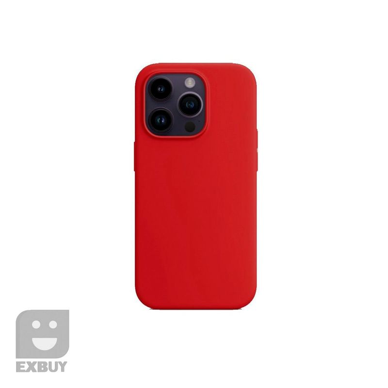 GENERICO - Funda Case Silicone Rojo Color para iPhone 12 - EXBUY.