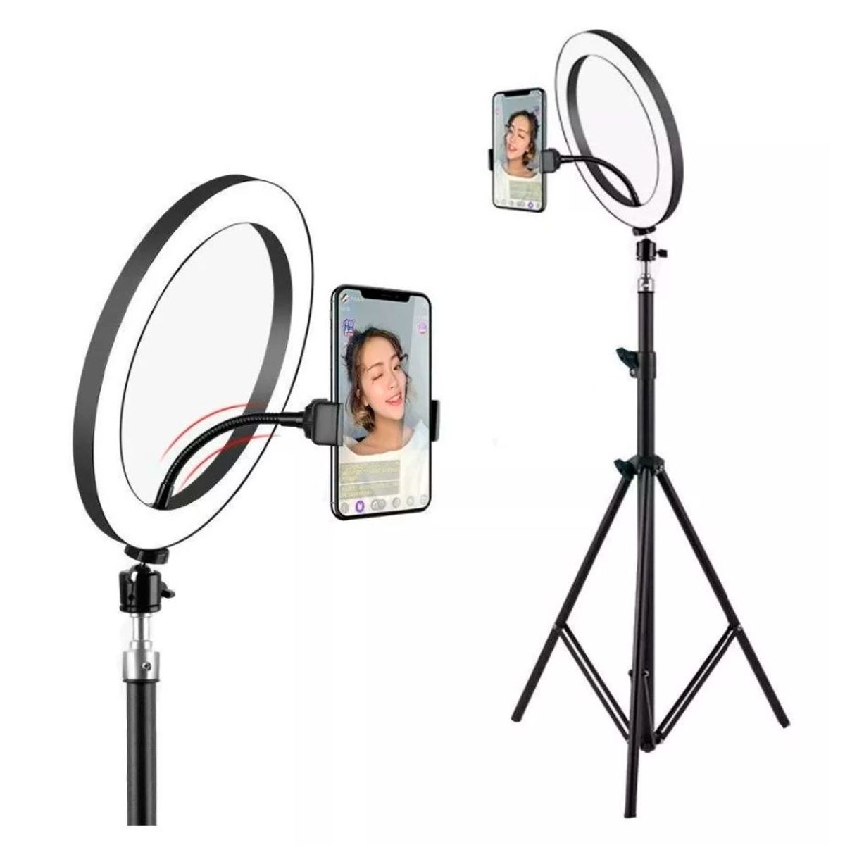 GENERICO - Aro 45 CM Luz Led iluminacion Fotografía y Video Tripode 2m + Holder