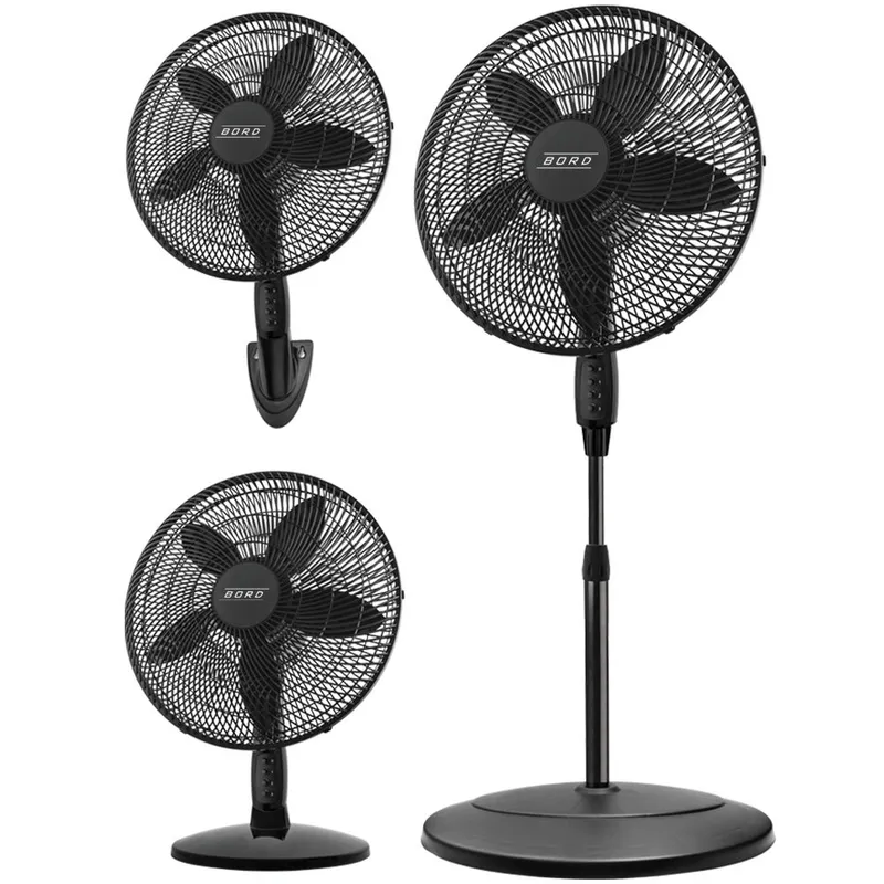 BORD - Ventilador Bord 18" 3 en 1 60W 15752 PG Negro
