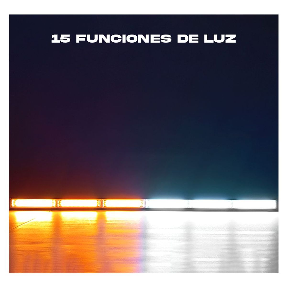 GENERICO - Barra Led de Emergencia Luz BlancoAmbar 90w Con Switch