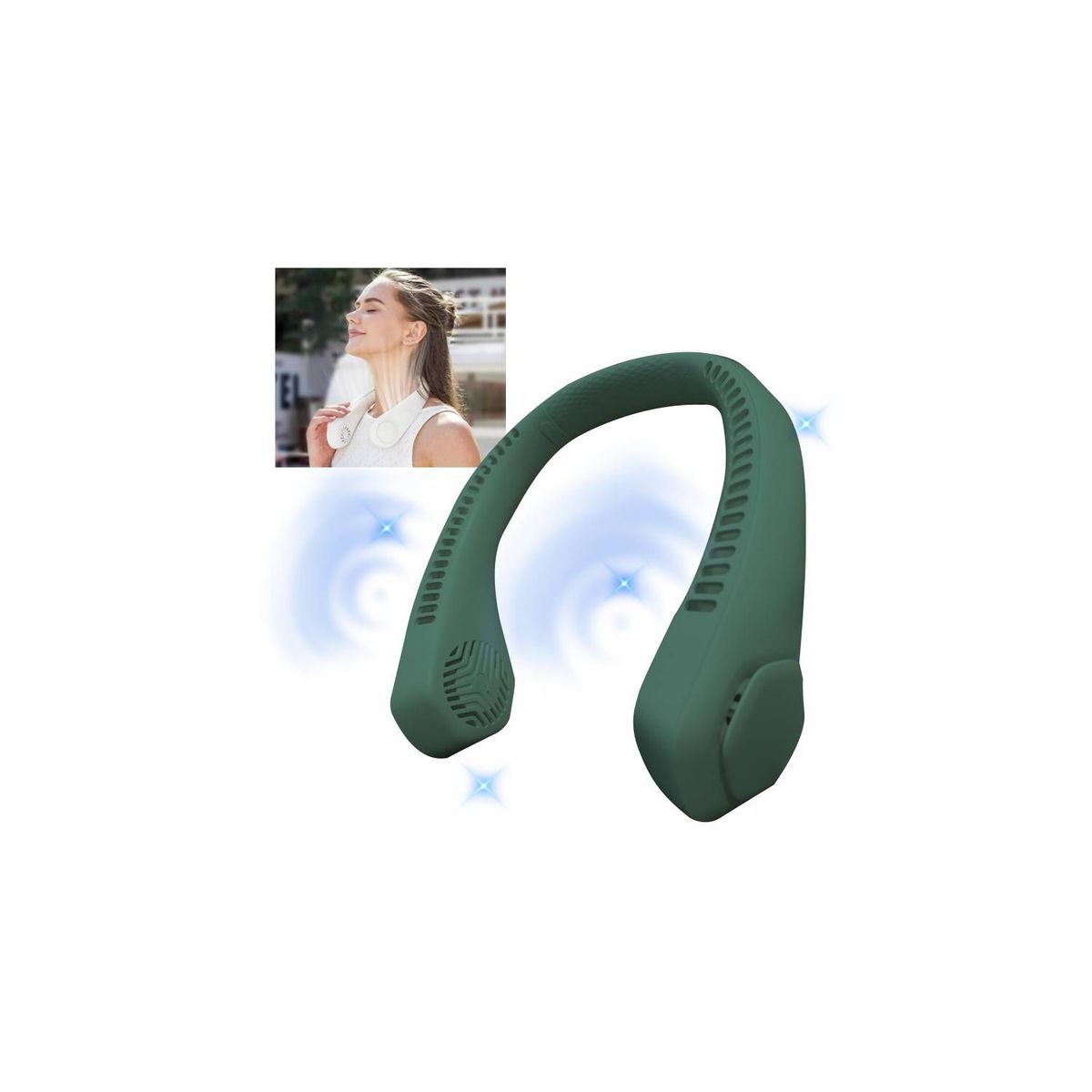 GENERICO - Ventilador de Cuello Portátil Recargable USB