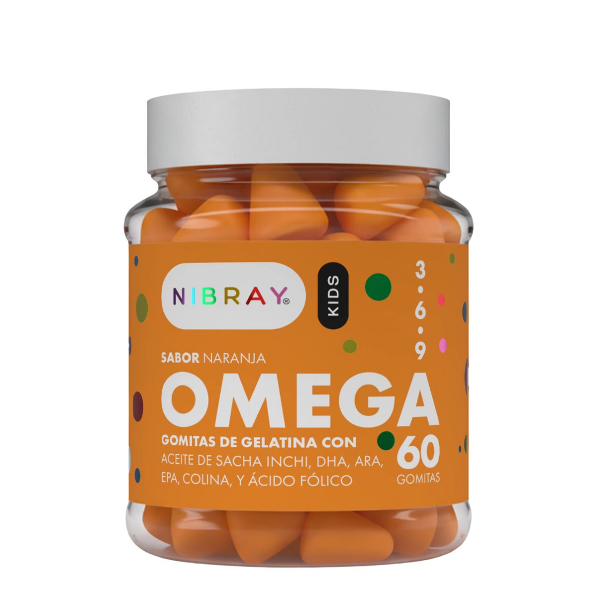 NIBRAY - Omega 3 6 y 9 DHA ARA EPA Colina para Niños Nibray Kids