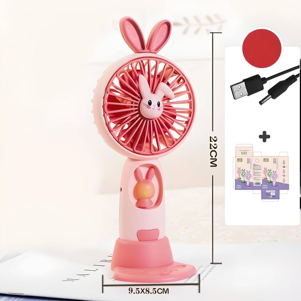 GENERICO - Ventilador Portátil USB Recargable con Soporte Para Teléfono