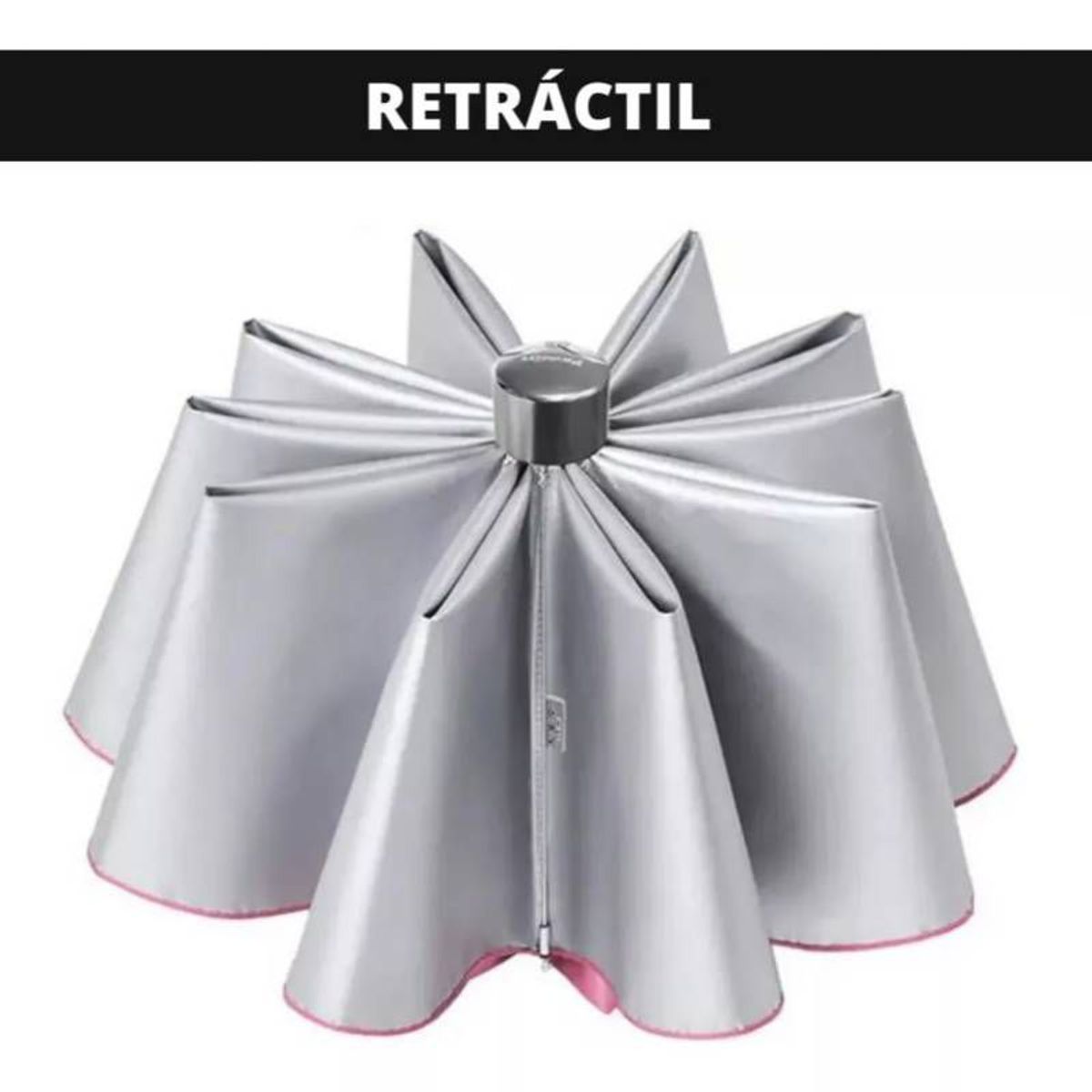 GENERICO - Paraguas Plegable Sombrilla de Mano para Sol Lluvia Guinda