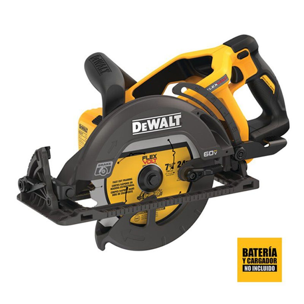 DEWALT - Sierra Circular 7 1/4" Flexvolt 60v Sin Bat/Carg Dewalt DCS577B