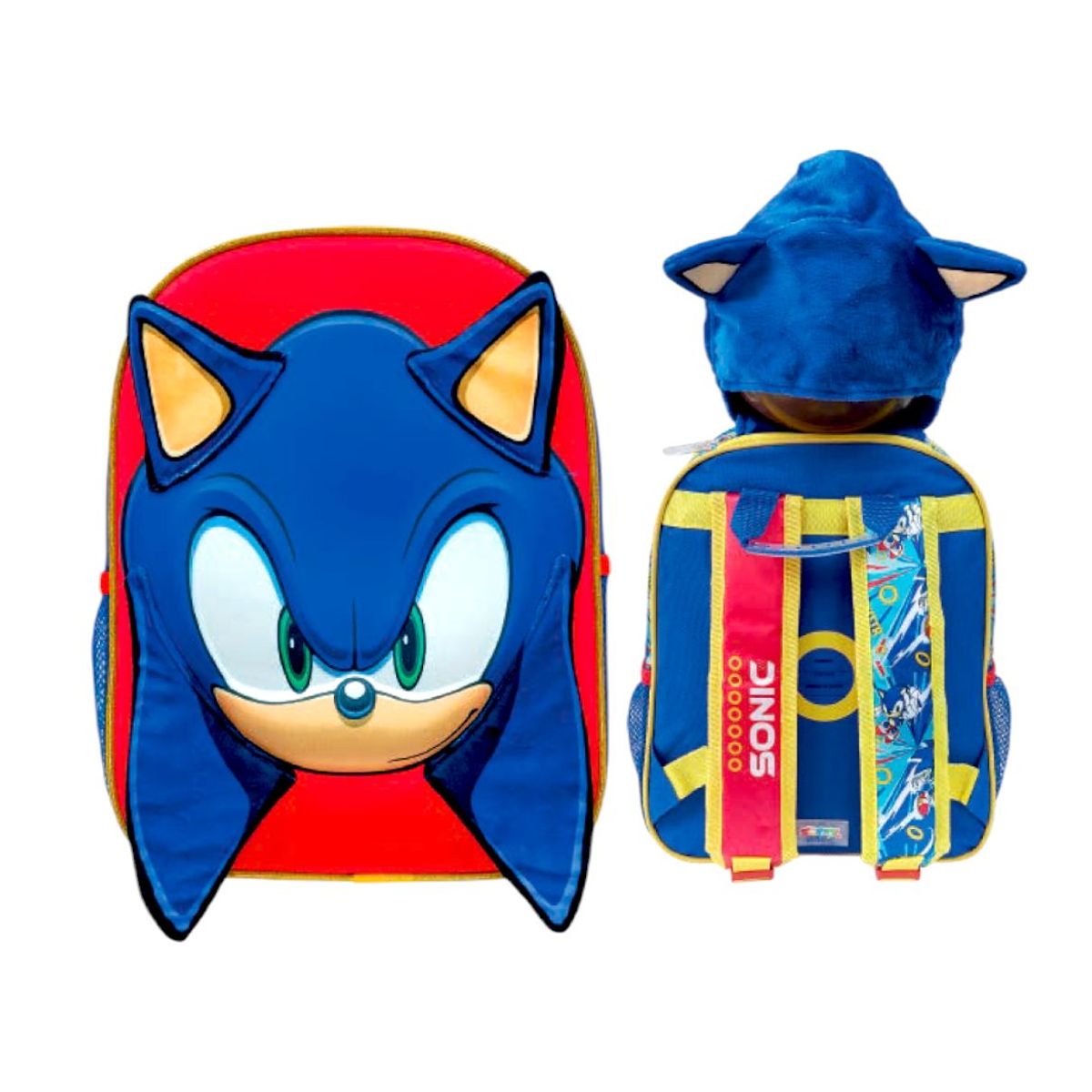 SCOOL - Mochila marca Scool diseño Sonic con capucha
