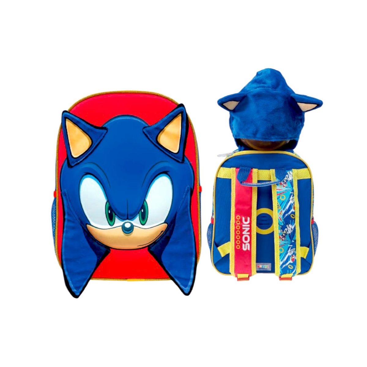 SCOOL - Mochila marca Scool diseño Sonic con capucha