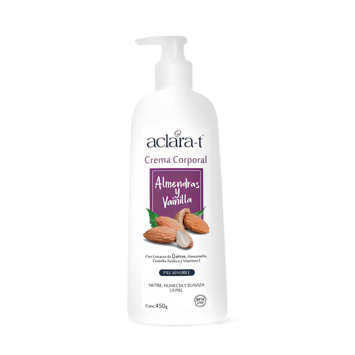 GENERICO - Crema Corporal Almendras y Vainilla Aclara-T 450g Hidratante