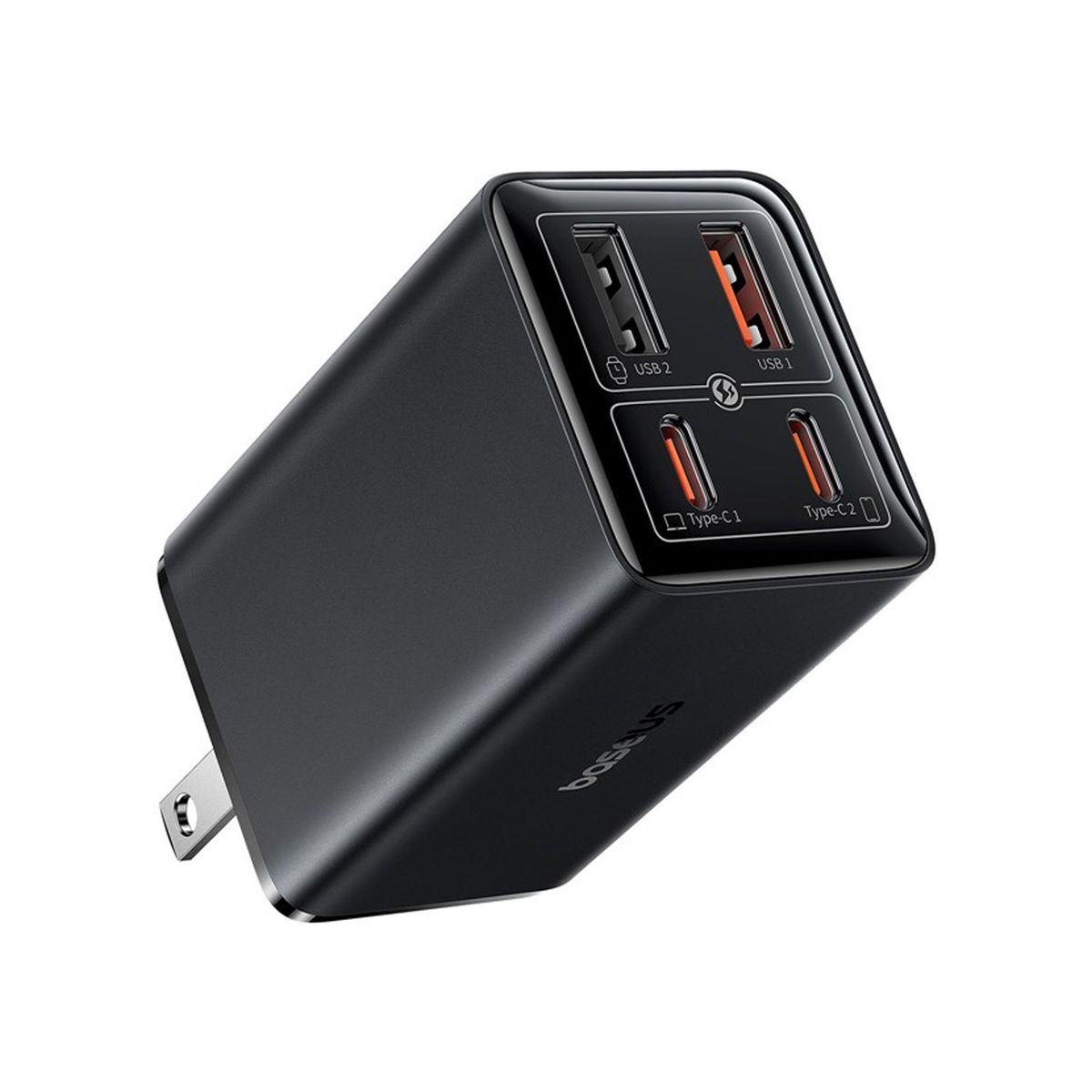 BASEUS - Cargador adaptador de carga rápida 2 tipo C + 2 USB Gan6 Pro Baseus