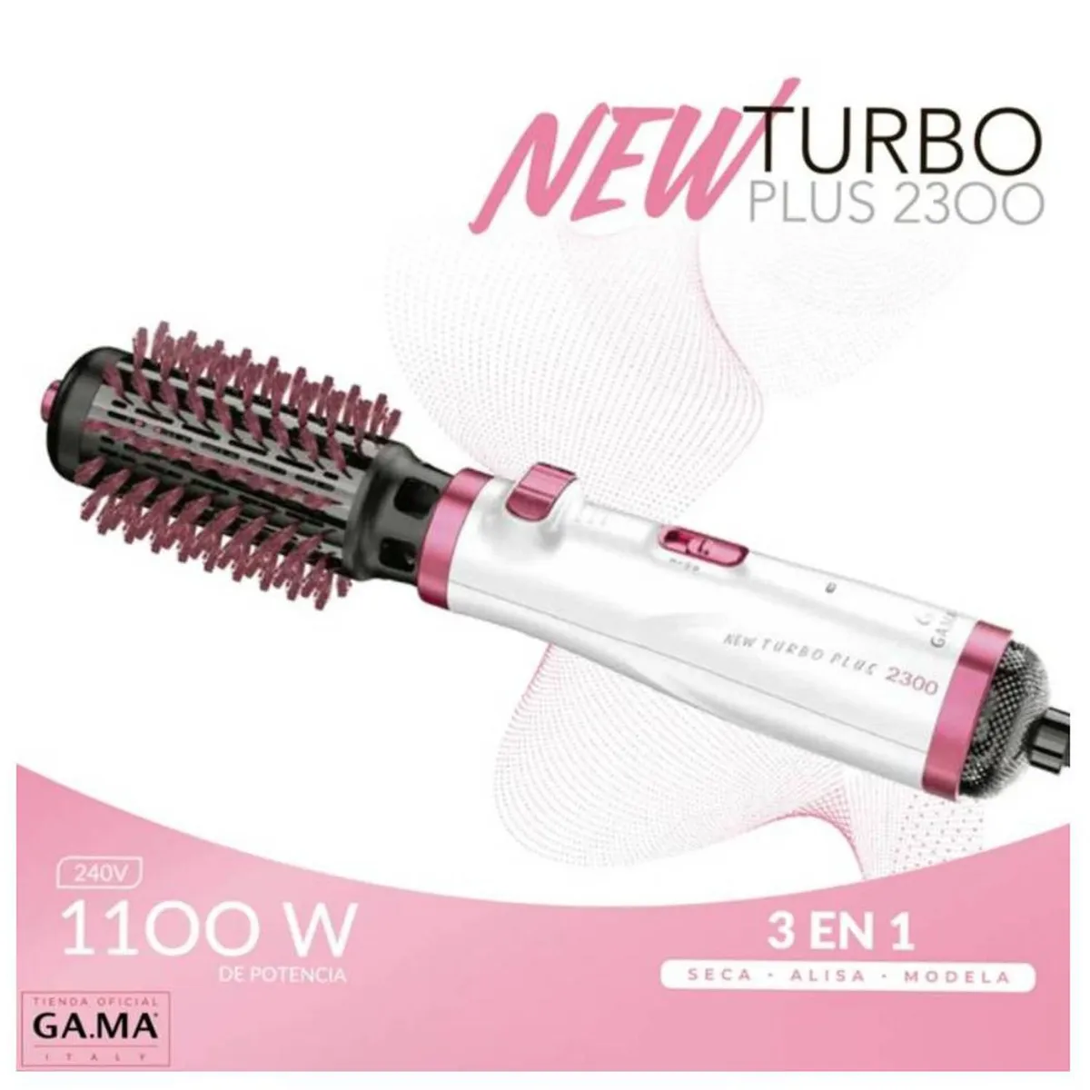 GAMA - Cepillo Secador y Alisador Gama New Turbo - Antifrizz