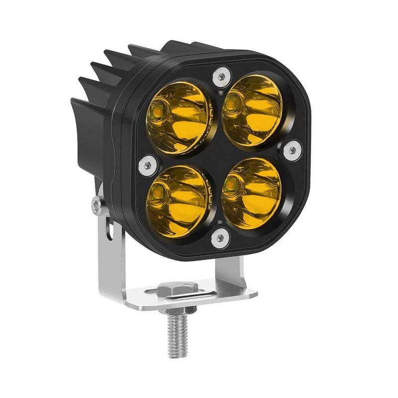 GENERICO - Faro Led Neblinero 4 Led Ámbar 40w Auto Camioneta Moto Bus