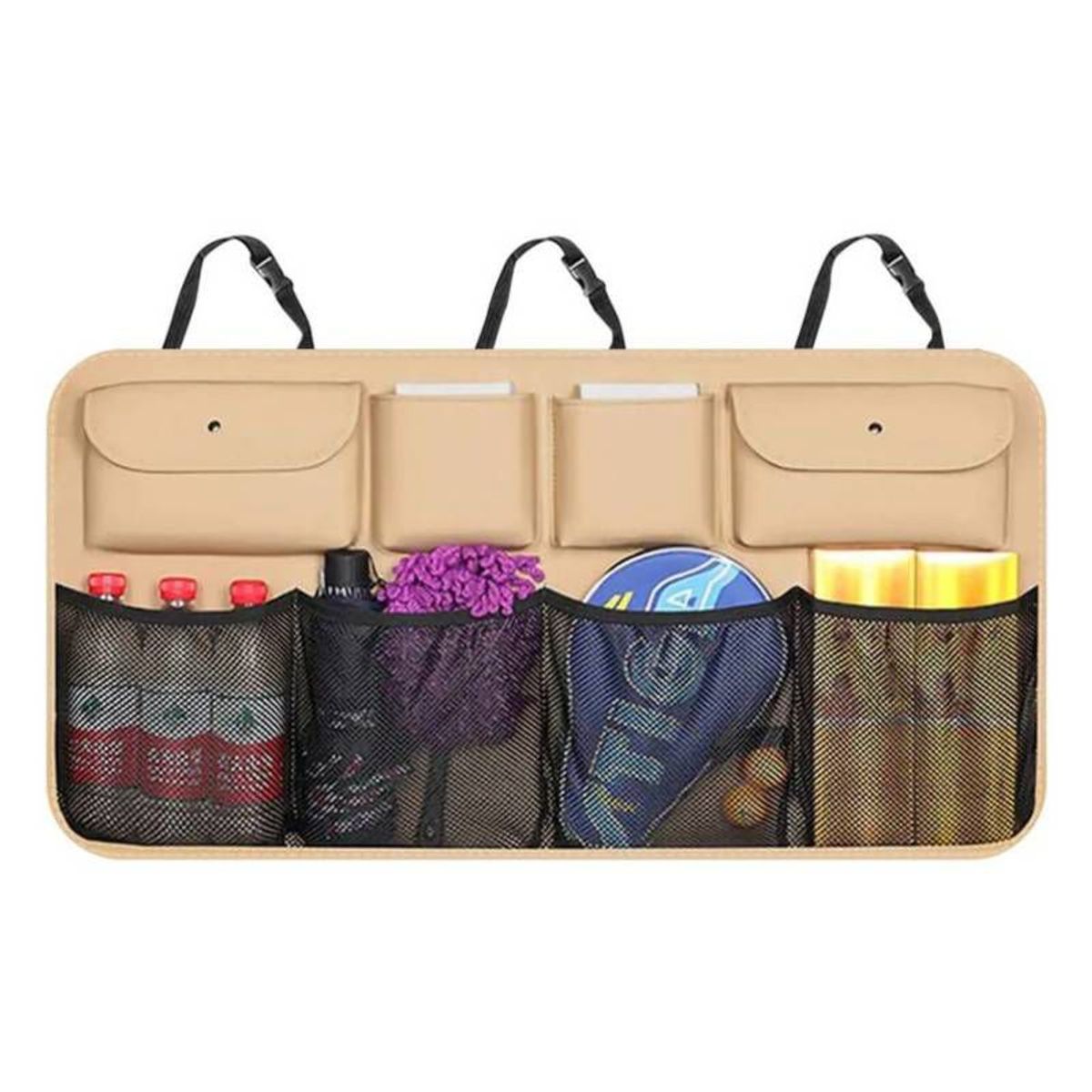 GENERICO - Organizador para Auto Asiento Maletera Impermeable Beige