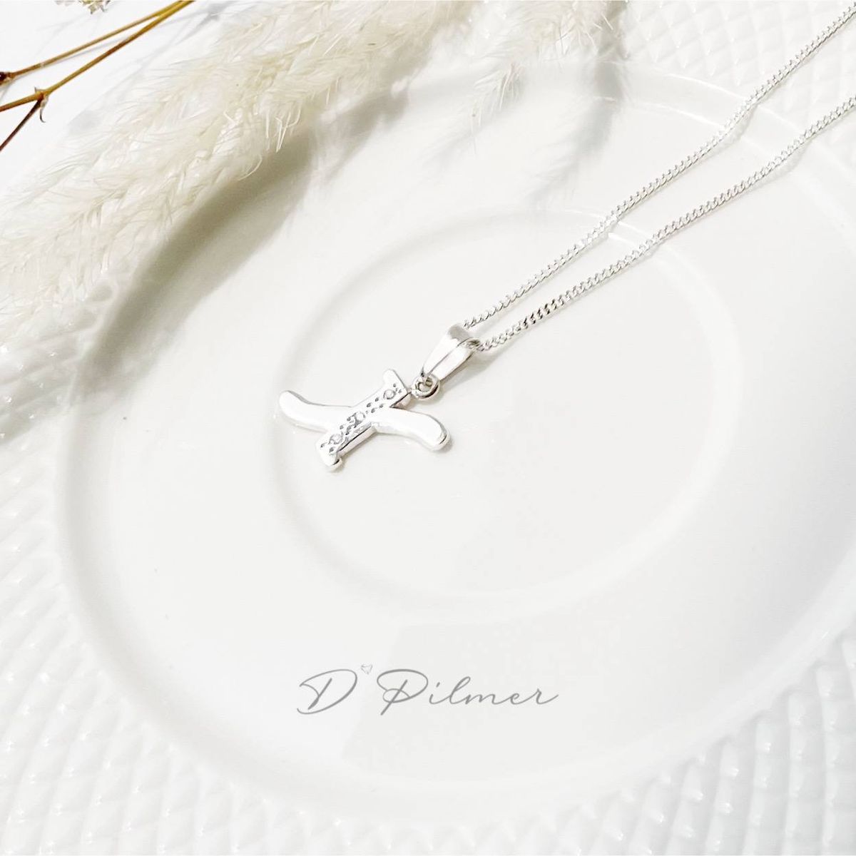 JOYERIA D'PILMER - CADENA CON DIJE INICIAL LETRA X