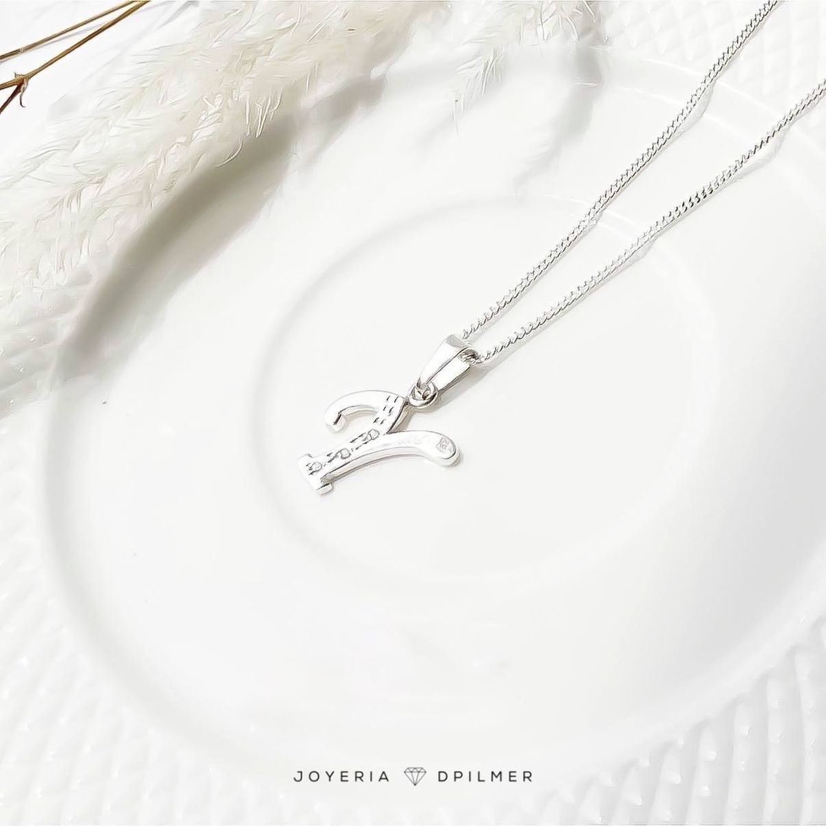 JOYERIA D'PILMER - CADENA CON DIJE INICIAL LETRA Y