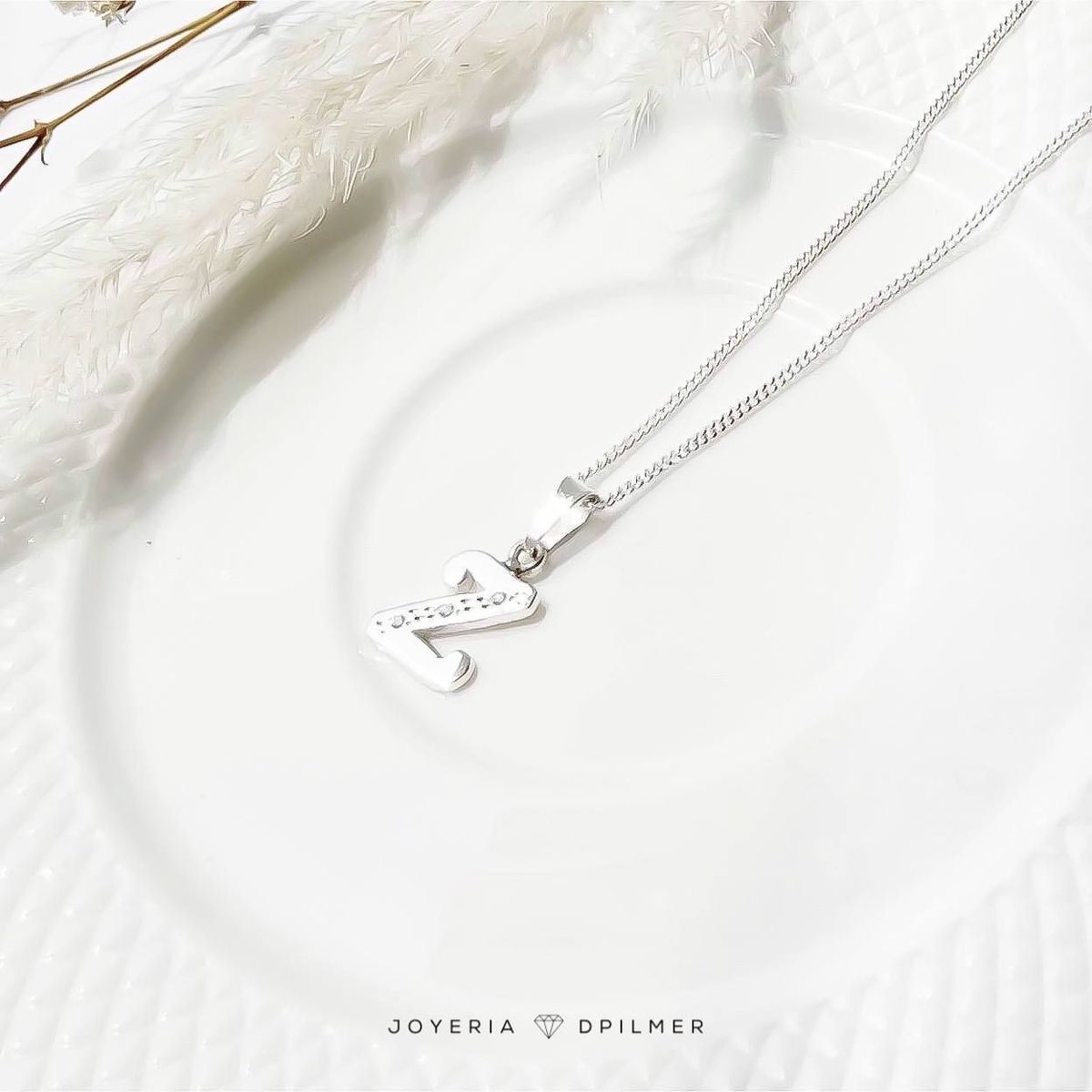 JOYERIA D'PILMER - CADENA DE PLATA CON DIJE LETRA Z