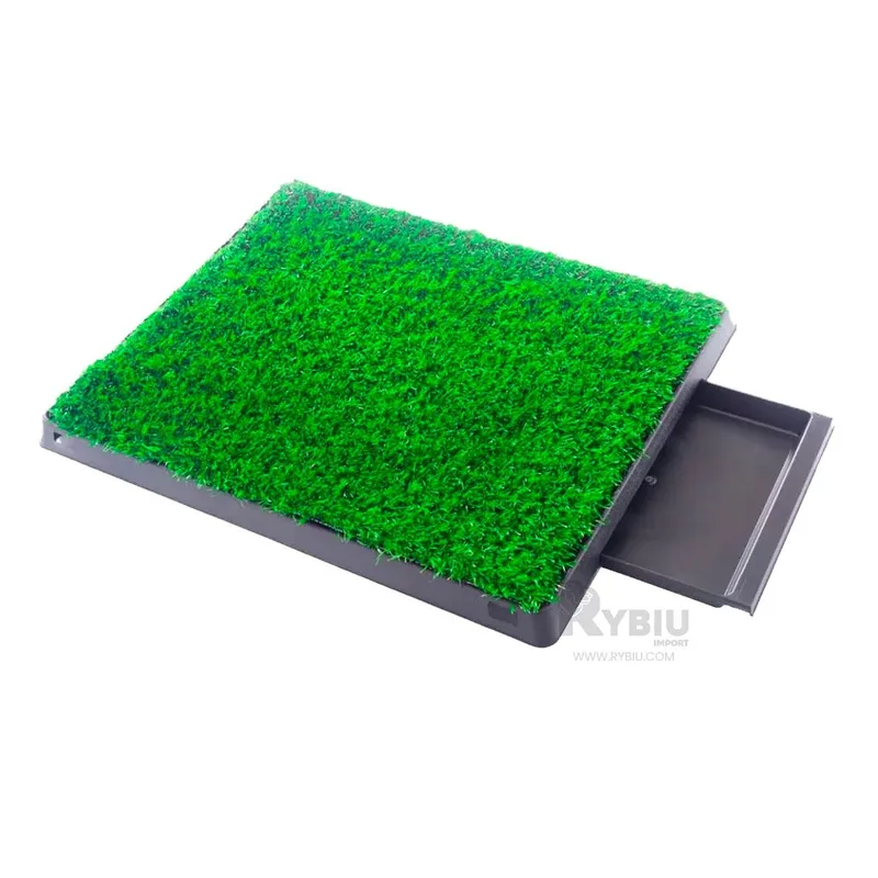 GENERICO - Baño Cesped Artificial Negro para Perro Mediano