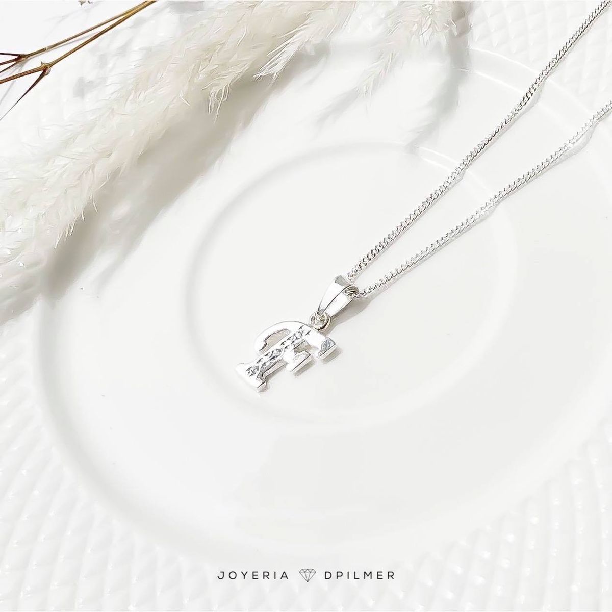 JOYERIA D'PILMER - CADENA CON DIJE INICIAL LETRA F