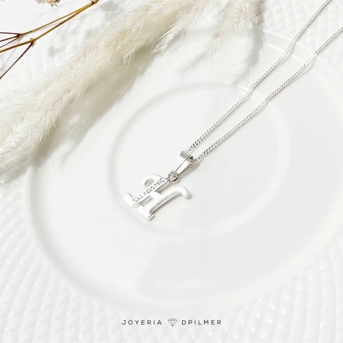 GENERICO - CADENA DE PLATA CON DIJE LETRA H