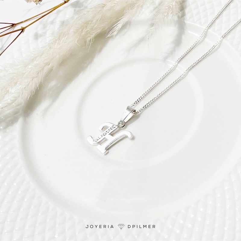 GENERICO - CADENA DE PLATA CON DIJE LETRA H