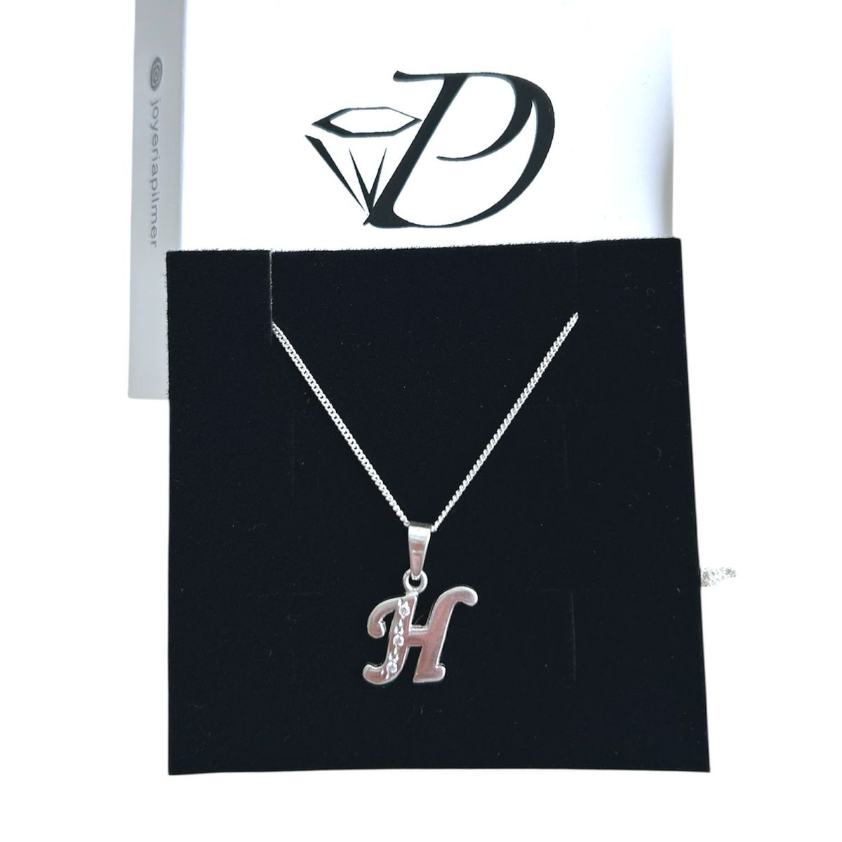 GENERICO - CADENA DE PLATA CON DIJE LETRA H